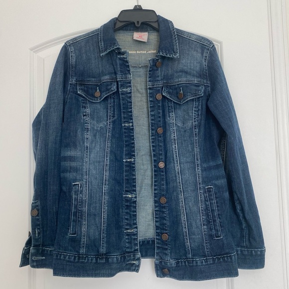 Laurie Felt Jackets & Blazers - Laurie Felt Classic Belted Blue Denim Jacket